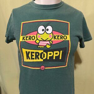 Kero Kero Keroppi Sanrio Men's Green T Shirt Size Small